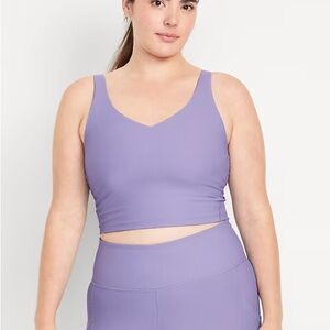 NWT | OLD NAVY LIGHT SUPPORT POWERSOFT LONGLINE SPORTS BRA | 3X | ONDINE